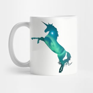 Aurora Borealis Unicorn Silhouette Mug